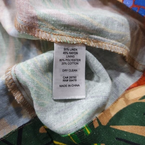 House of Harlow 1960 Linen Blend Toucan Tropical Mini Dress NWT Women's Size XL - Picture 12 of 14